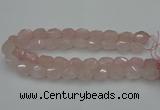 CNG5003 15.5 inches 12*16mm - 15*20mm faceted nuggets rose quartz beads