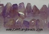 CNG5025 15.5 inches 6*10mm - 10*18mm faceted nuggets ametrine beads