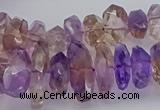 CNG5026 15.5 inches 7*12mm - 10*18mm faceted nuggets ametrine beads