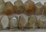 CNG5054 15.5 inches 10*14mm - 12*16mm faceted nuggets moonstone beads