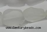 CNG5112 15.5 inches 14*20mm - 18*25mm freeform matte white crystal beads