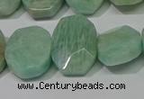 CNG5140 15.5 inches 15*18mm - 15*20mm faceted freeform amazonite beads