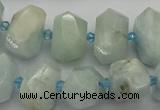 CNG5217 15.5 inches 12*16mm - 15*20mm faceted nuggets aquamarine beads