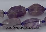 CNG5226 15.5 inches 10*15mm - 15*25mm faceted nuggets amethyst beads