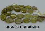 CNG5284 15.5 inches 20*30mm - 35*45mm faceted freeform lemon quartz beads