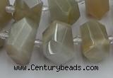 CNG5300 15.5 inches 12*16mm - 15*20mm faceted nuggets moonstone beads