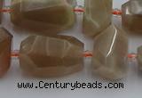 CNG5304 15.5 inches 12*16mm - 18*25mm faceted nuggets moonstone beads