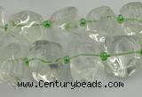 CNG5308 15.5 inches 8*15mm - 15*25mm nuggets green phantom quartz beads