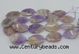 CNG5357 20*30mm - 35*45mm faceted freeform lavender amethyst beads