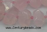 CNG5367 15.5 inches 12*16mm - 15*20mm faceted nuggets rose quartz beads