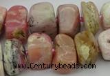 CNG5381 15.5 inches 10*14mm - 13*18mm nuggets pink opal beads