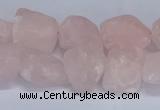 CNG5531 15.5 inches 10*14mm - 12*16mm nuggets rose quartz beads