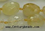 CNG5606 15.5 inches 12*16mm - 15*22mm faceted nuggets citrine beads