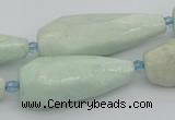 CNG5636 15.5 inches 15*35mm - 18*45mm faceted teardrop amazonite beads