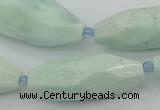 CNG5637 15.5 inches 15*35mm - 18*40mm faceted rice amazonite beads