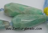 CNG5638 15.5 inches 15*35mm - 18*45mm faceted teardrop amazonite beads