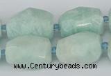 CNG5693 15.5 inches 12*16mm - 15*25mm faceted nuggets amazonite beads