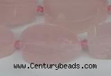 CNG5705 15.5 inches 22*30mm - 28*35mm freeform rose quartz beads