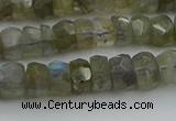 CNG5751 15.5 inches 5*7mm faceted nuggets labradorite beads