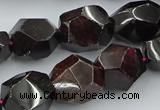 CNG5756 15.5 inches 13*18mm - 15*20mm faceted nuggets garnet beads