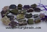 CNG5805 18*25mm - 28*40mm freeform druzy amethyst beads