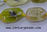 CNG5813 15.5 inches 10*14mm - 12*16mm faceted freeform yellow opal beads