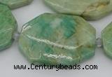 CNG5839 15.5 inches 20*30mm - 35*45mm faceted freeform amazonite beads