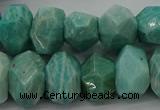 CNG5840 15.5 inches 12*16mm - 13*18mm faceted nuggets amazonite beads