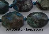 CNG5940 10*14mm - 12*16mm faceted freeform chrysocolla beads