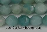 CNG6100 15.5 inches 8mm faceted nuggets amazonite gemstone beads