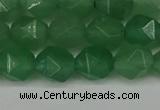 CNG6101 15.5 inches 8mm faceted nuggets green aventurine beads