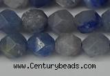 CNG6102 15.5 inches 8mm faceted nuggets blue aventurine beads