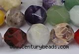 CNG6204 15.5 inches 10mm faceted nuggets mixed gemstone beads