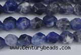 CNG6251 15.5 inches 6mm faceted nuggets sodalite beads wholesale