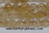 CNG6259 15.5 inches 6mm faceted nuggets coffee cherry quartz beads