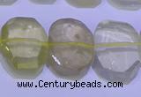 CNG6304 15.5 inches 13*18mm - 15*20mm faceted freeform lemon quartz beads