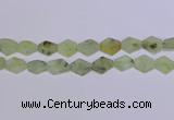 CNG6357 14*18mm - 16*22mm freeform green matte rutilated quartz beads