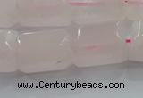 CNG6403 15.5 inches 15*20mm faceted nuggets rose quartz beads