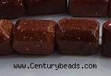 CNG6421 15.5 inches 15*20mm faceted nuggets goldstone beads