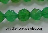 CNG6514 15.5 inches 10mm faceted nuggets green agate beads