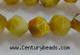 CNG6532 15.5 inches 10mm faceted nuggets golden tiger eye beads