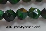 CNG6548 15.5 inches 10mm faceted nuggets green tiger eye beads