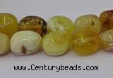 CNG6880 15.5 inches 8*12mm - 10*14mm nuggets yellow opal beads