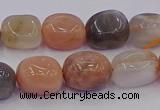 CNG6896 15.5 inches 8*12mm - 10*14mm nuggets mixed moonstone beads