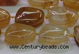 CNG692 15.5 inches 13*18mm - 15*16mm freeform yellow quartz beads