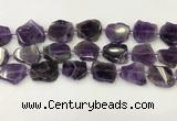 CNG6945 15.5 inches 20*20mm - 25*25mm freeform amethyst beads