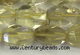 CNG6954 10*14mm - 12*16mm faceted nuggets lemon quartz beads