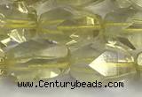 CNG6955 10*14mm - 13*18mm faceted nuggets lemon quartz beads