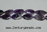 CNG7089 15.5 inches 25*35mm - 35*45mm faceted freeform amethyst beads