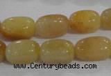 CNG717 15.5 inches 10*16mm nuggets yellow jade beads wholesale